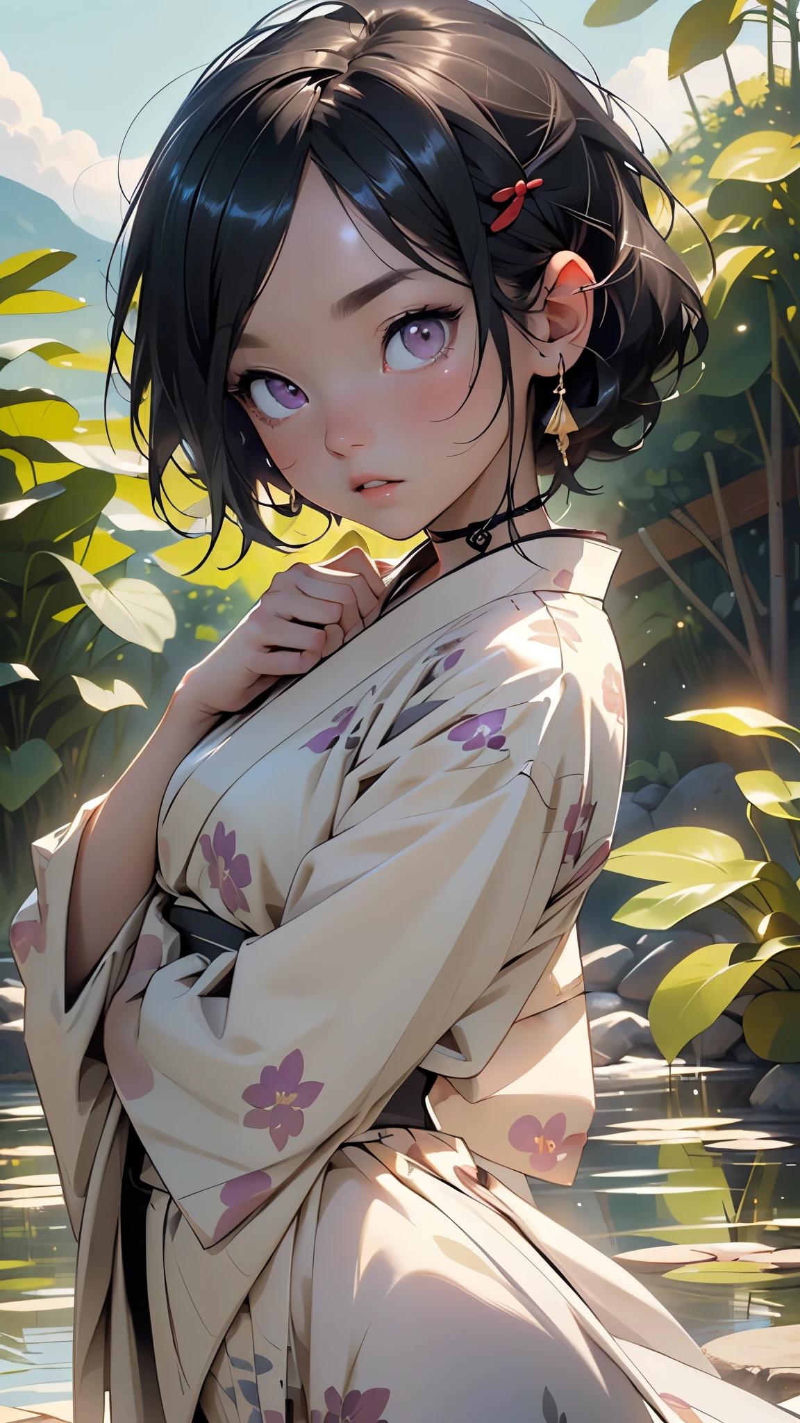 ((((Ruka Urushibara)))),(urushibara_ruka Focus:1.5),otoko_no_ko,otoko no ko, 1boy,mature male, adult male, mature male, trap, crossdress, crossdressing,
(male chest:1.3,flat chest),((((short black hair:1.3,)))),(((violet_eyes:1.3))),intricate eyes,beautiful detailed eyes,symmetrical eyes,((((lustrous skin:1.5,tanned skin,bright skin: 1.5,skin tanned,shiny skin,very shiny skin,shiny body,Reflective skin)))),(detailed face),
((nsfw)),
((choker,navel, miko, japanese clothes, Shinto kimono, red shorts,hair clip,)),(((kimono opening:1.5))),
(dynamic pose:1.3), looking at viewer,embarrassed,centered,scale to fit dimensions,Rule of thirds,
outdoor bath,hot onsen,onsen pond,rock bath,full moon,mountains in the background,stream,The hot spring is steaming,night time,scenery,extremely scenery,
(Glossy asian ornaments),highres,sharp focus,(ultra detailed,extremely detailed),(photorealistic artwork:1.37),(extremely detailed CG unity 8k wallpaper),(((vibrant colors,vibrant theme))),(intricate),(masterpiece),(best quality),artistic photography,(photography taken by sldr),(intricate background),perfect rendered face,perfect face details,realistic face,photo realistic,((intricate detail)),(((realism))),