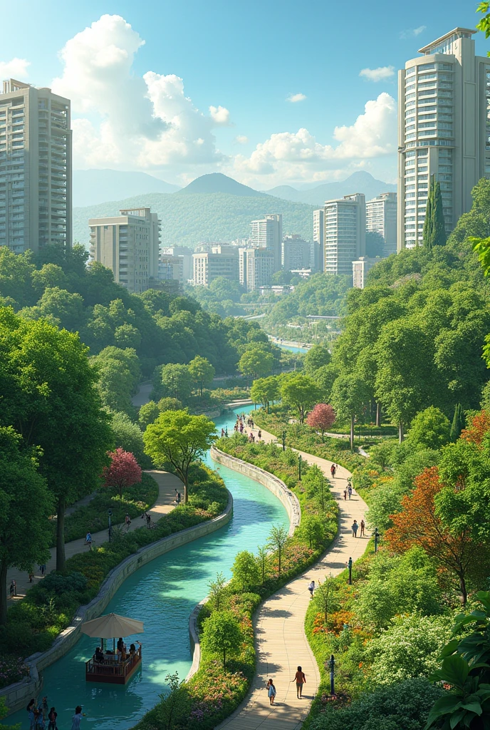 municipality with green areas for a city called green harmony