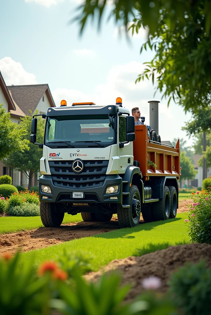 Company truck plotting, landscaping and irrigation
