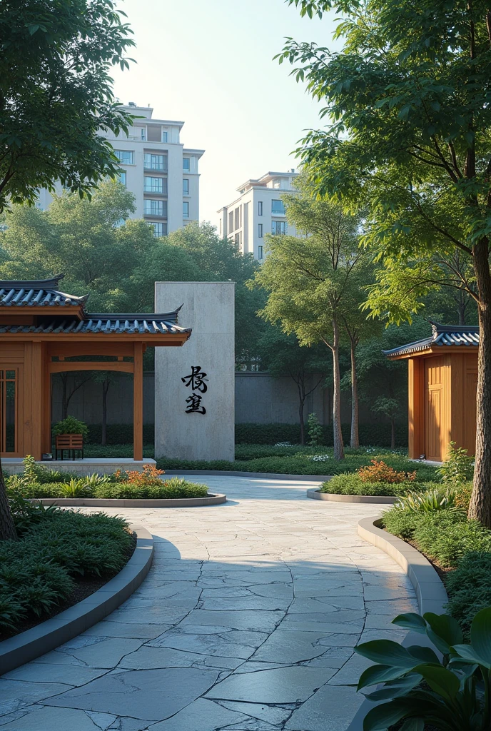 Linyi,Pocket Park,logo,City Administration Bureau,tolerate,open,Cool and atmospheric,Chinese style