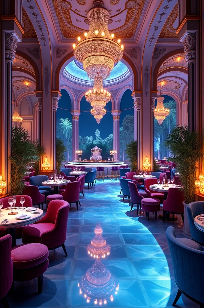 Nightclub decoration with the name Capri
