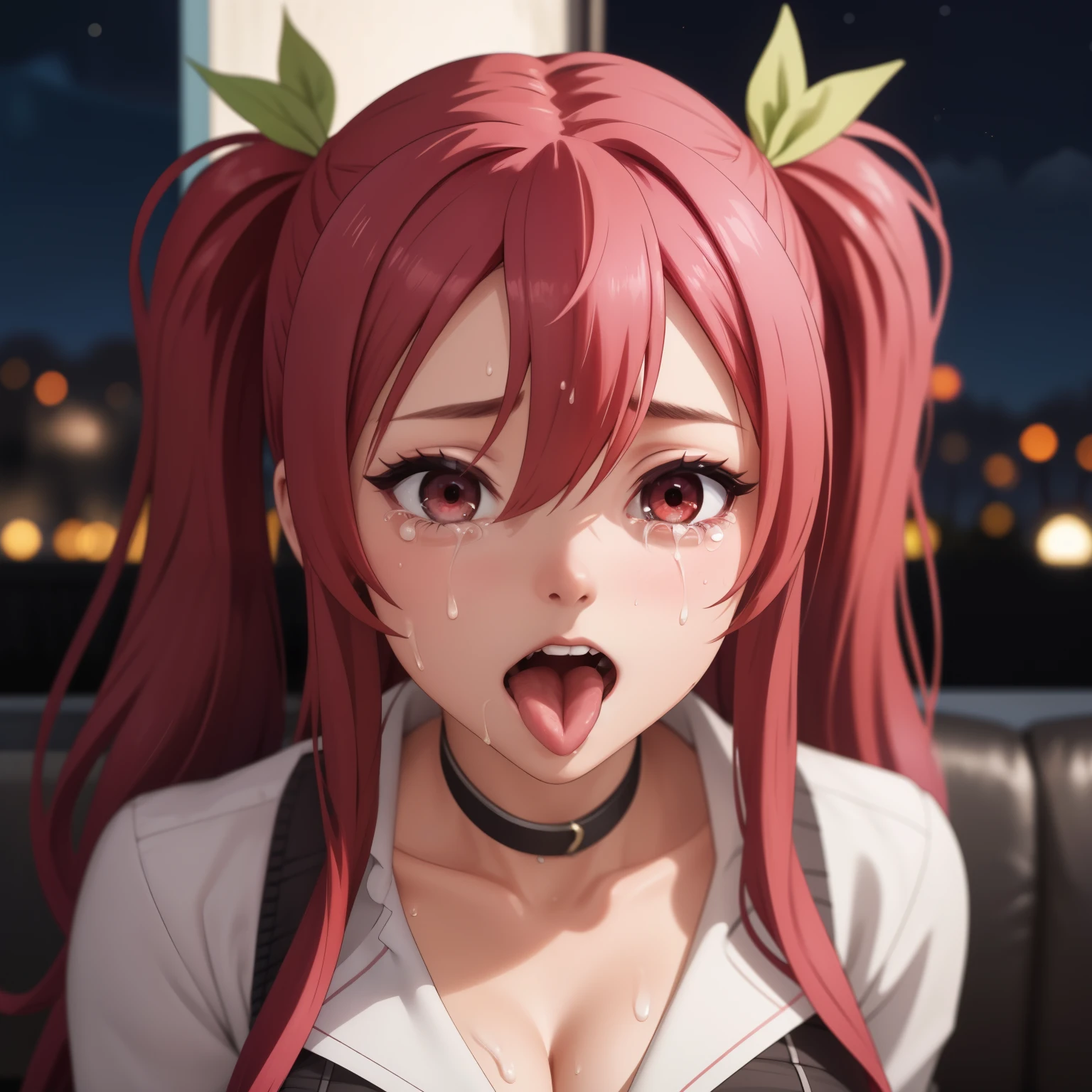 Stella Vermillion, women 25 años, red hair with pigtails, Red eyes, 1 chico,1women,mature women,blow job,women,women focus,look for,sweaty,bukkake on the face,in the night club,As,detailed skin,happy,seeking out,crying eyes,excessive As on tongue,As in mouth,Hit,