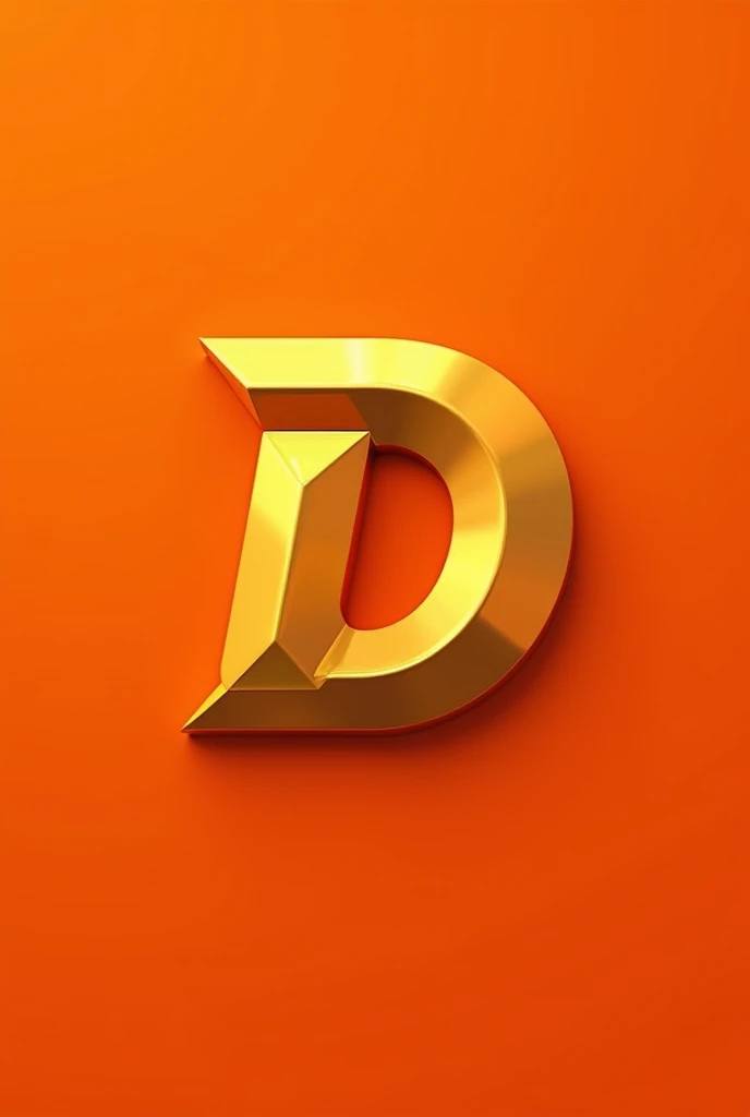 Logo with the letter D in gold on an orange background 