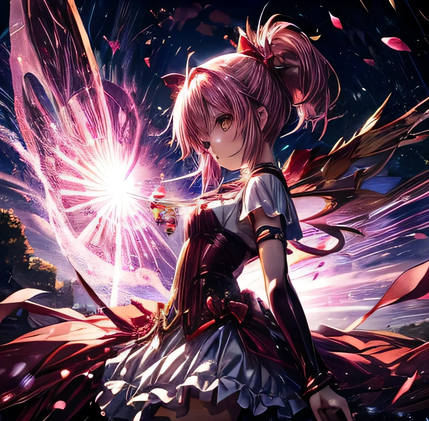 Madoka Magica　　Soul Gem Corruption　　beautiful girl　Magical girl　Sakura Kyoko　Deep red ponytail