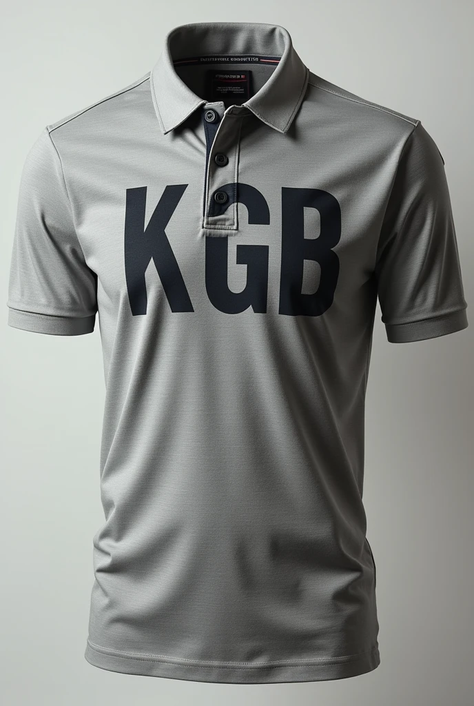 Grey polo shirt with KGB written on the chest (small size)