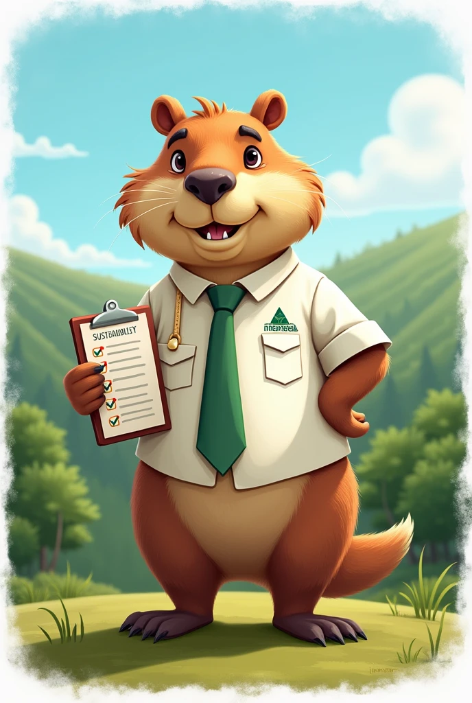 Capybara mascot - Northeast environmental auditor