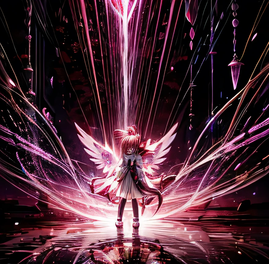 Madoka Magica　　Soul Gem Corruption　　beautiful girl　Magical girl　Sakura Kyoko　Deep red ponytail