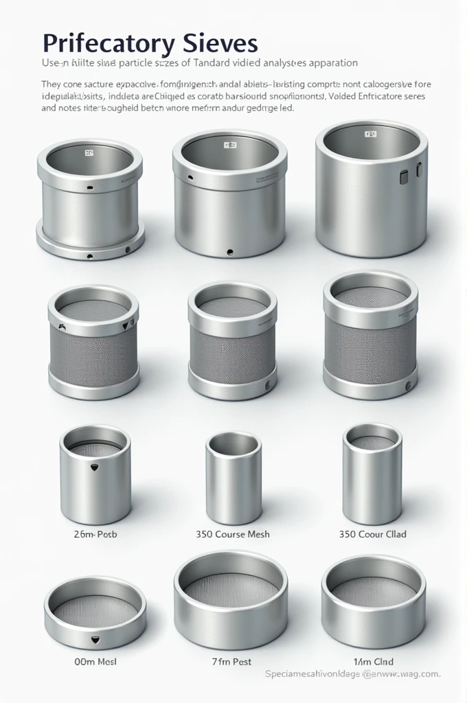 Drawing of all laboratory sieves