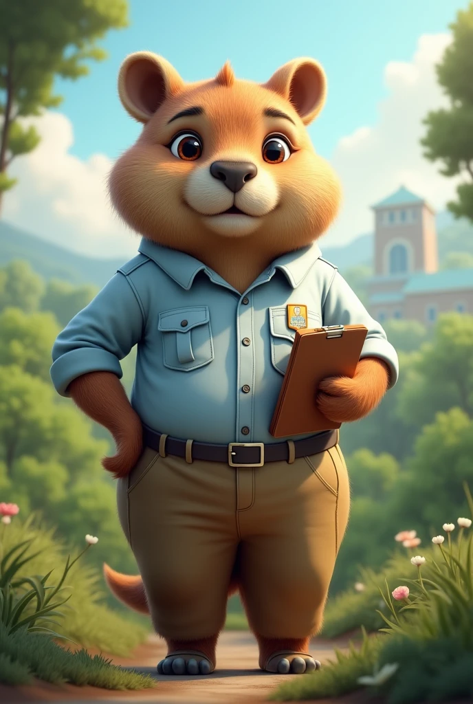 Capybara mascot - environmental auditor - Northeastern 
