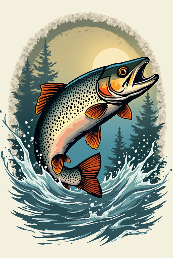 I need a logo that has a trout and says RIVER ANGLERS