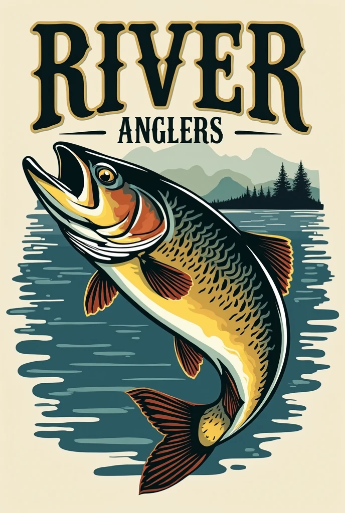I need a logo that has a trout and says RIVER ANGLERS