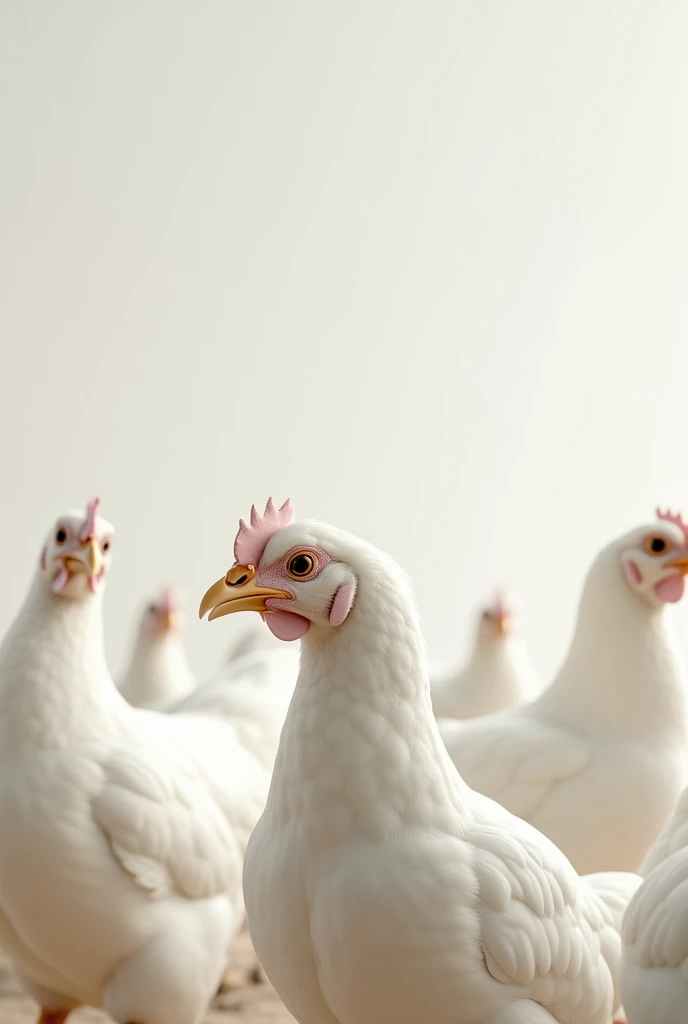 I need a production label for broiler chickens but I want the chickens to be all white.