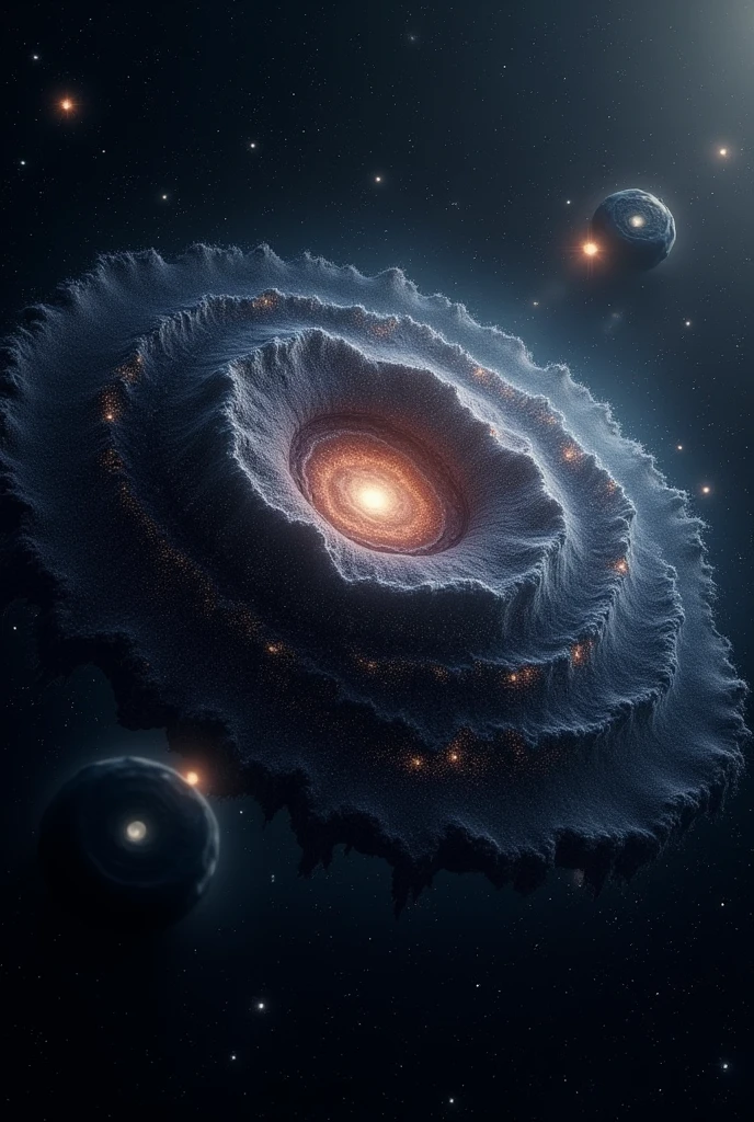 A simulation of the distribution of dark matter in the universe