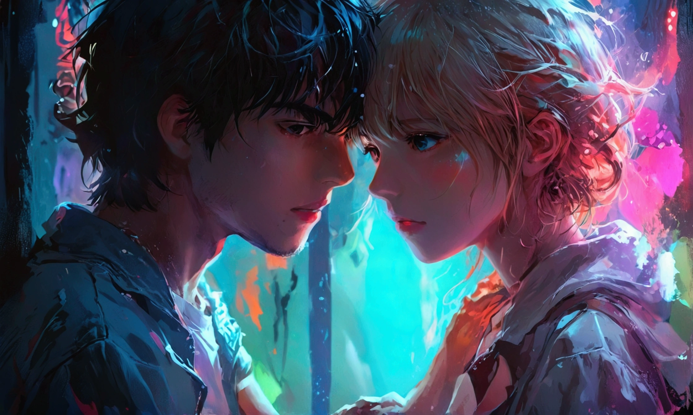 TWO YOUNG YOUNG PEOPLE DATING IN THE DARK ROOM manga style, manga style art, manga style art, manga style art, manga style