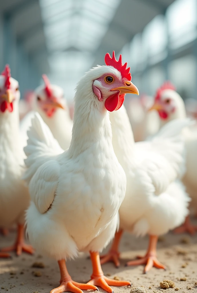 I need a label for broiler chicken production but the chickens must be all white and have some calories and 90% natural