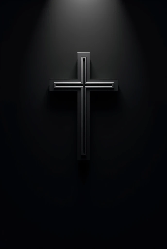 Super modern cross with black background