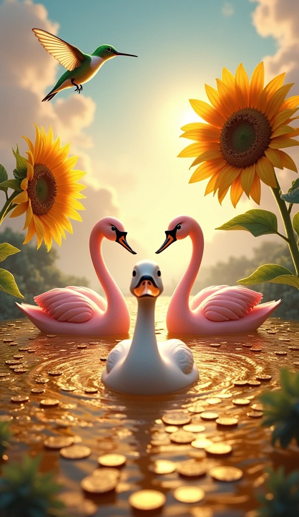 Archetypes:
Hummingbird
Sunflower
Two pink swans forming a heart
Scrooge McDuck full of money