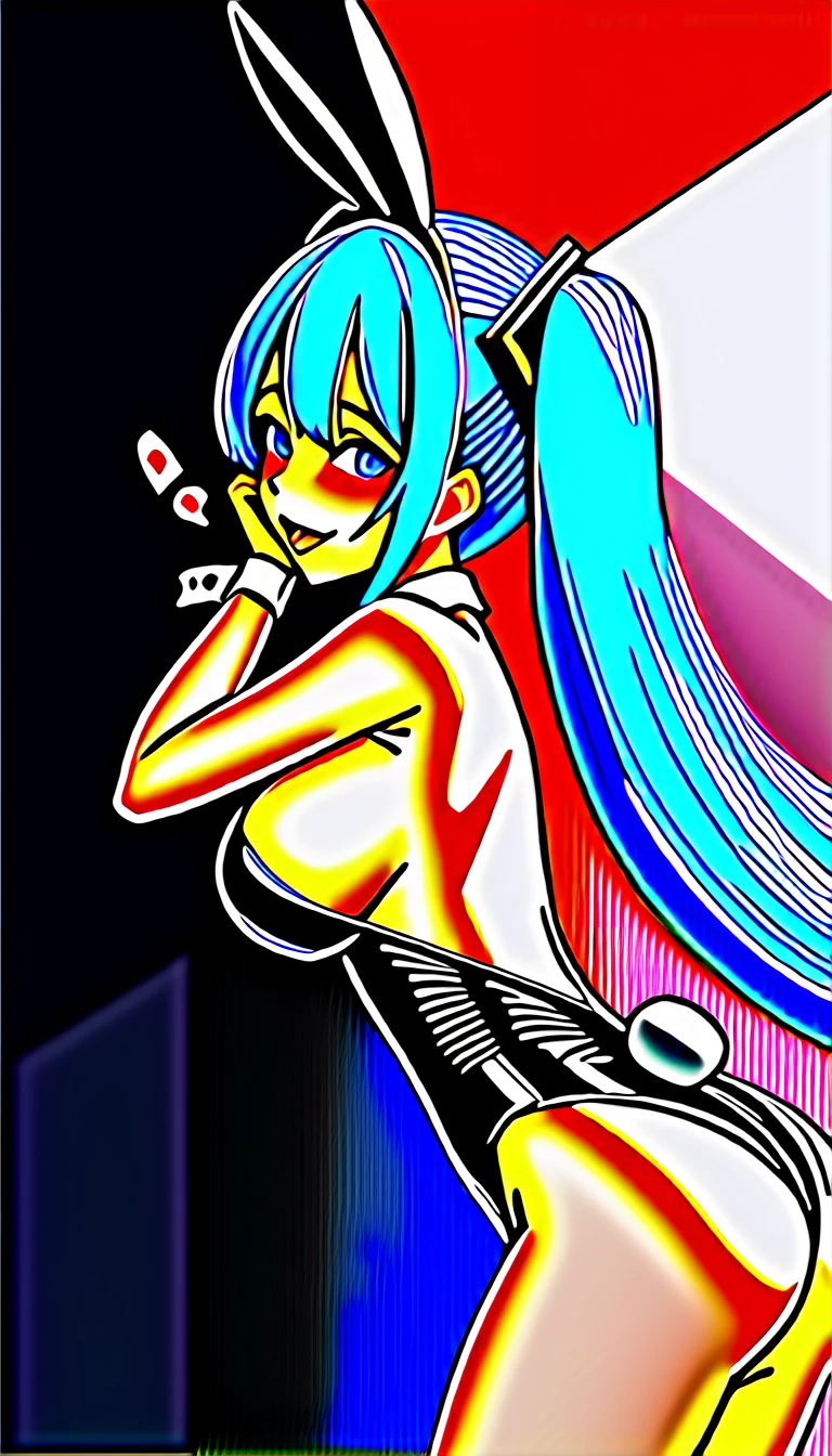 (masterpiece),(Highest quality),(Super detailed),(Best illustrations),(Best Shadow),(Absurd),(Detailed Background),(so beautiful), 16K, 4K, (so beautiful)Hatsune Miku, One person, alone, ((Playboy Bunny, , , ハイレグ leotard, :1.1, leotard, Fishnet tights)), (cyan hair, Twin tails, hair ornament, Asymmetrical bangs, ), Big Breasts, , , , BREAK, , ((pink spiralwash eyes)), , drugs, , , drug, , (Oculogyric crisis), , Perfect figure, , BREAK, BDSM, sexual gesture, oral invitation:1.4, , Arched back, tongue out, , , orgasm, afterglow, erotic smile, , , doggy style, , Sexy posture, , (Ass fetish), , , water eyes, tears, brainwashing, Hypnosis, , , saliva trail, , shiny skin, , torogao, ahegao, BREAK, , Dramatic lighting, , pink light, doom day, night, night ruin, stained glass, , mysterious, spoken heart, , female masturbation, Pink Syringe