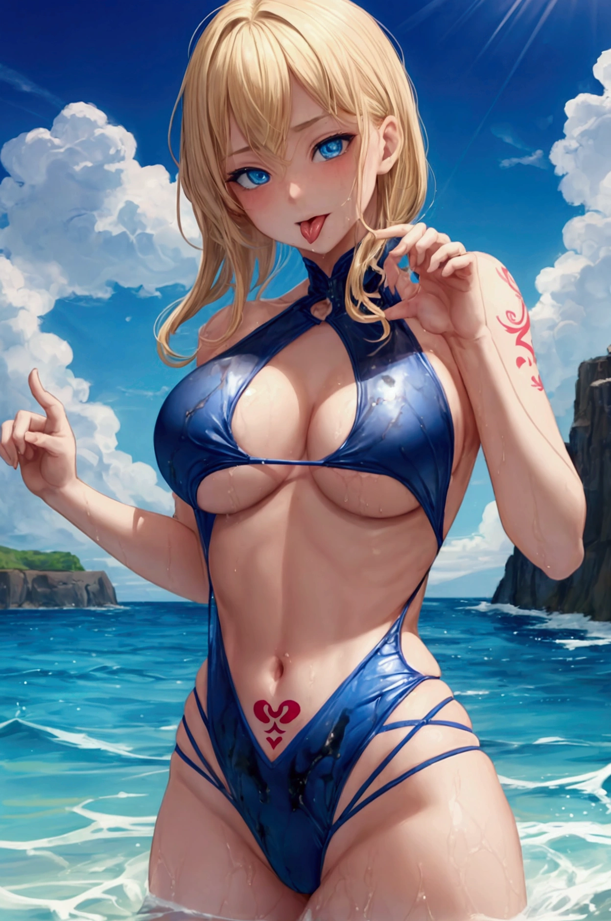 ((masterpiece)), ((best quality)), (detailed), perfect, solo, rosalina, gorgeous woman with bikini, luscious lips, long hair, huge breast, deep cleavage, huge breasts, sexy, lying down, (((oiled breasts))), (((sweated breasts)))