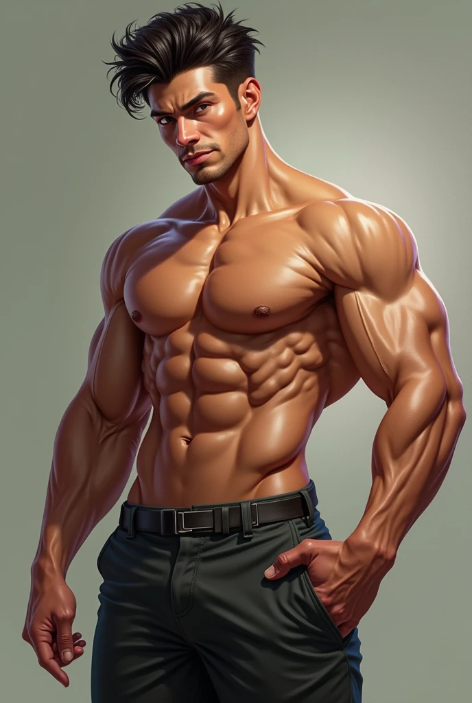 Handsome, sexy Chico with a gym body.