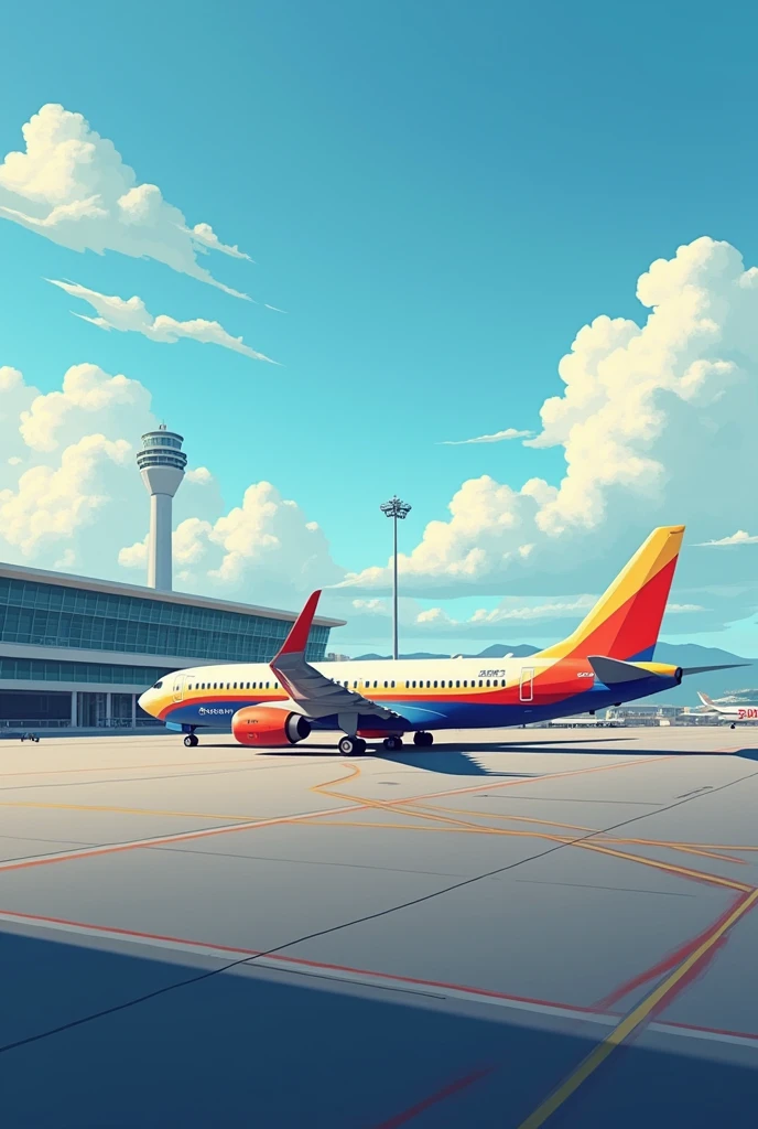 Hey, generate a Venezuelan airport background for me