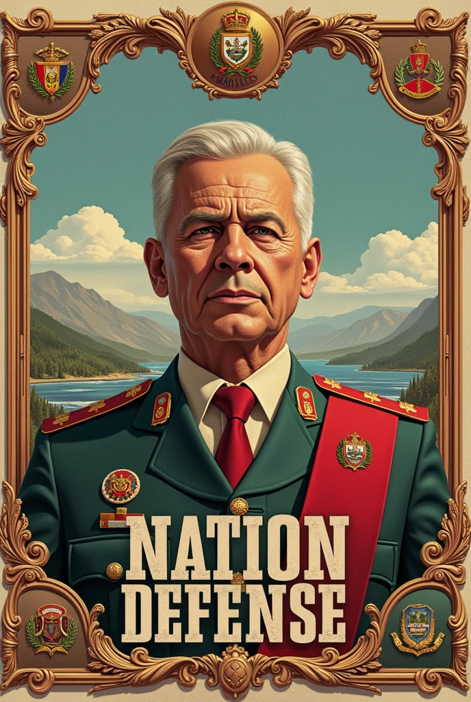 A poster with Ramon Castilla's slogan regarding national defense