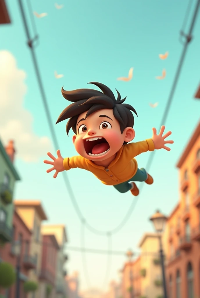 animated falling child