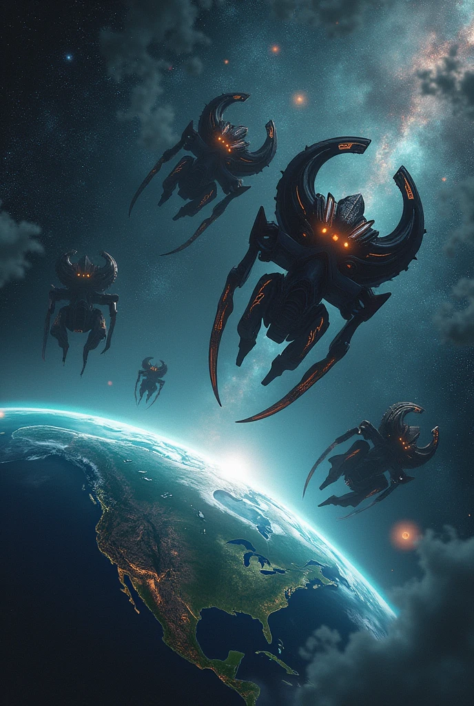 invaders with background earth and universe and stars
and put he name SULUM