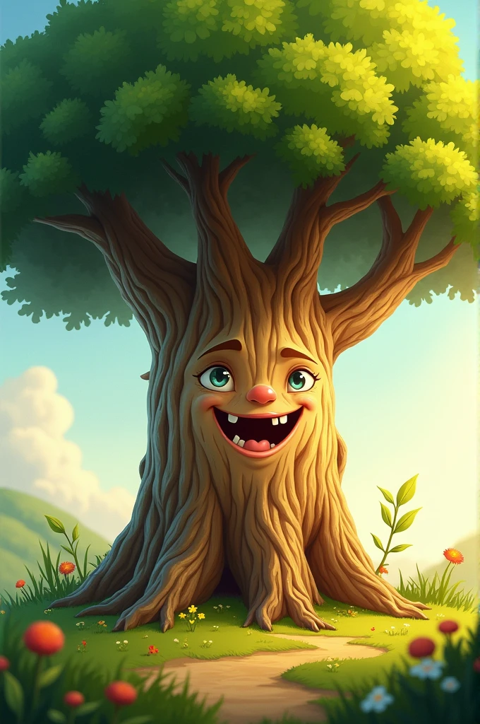 Tree with a happy face