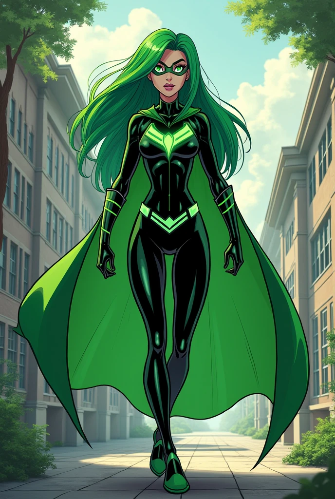 Make an image for a school banner with Ravenna from Teen Titans as the mascot