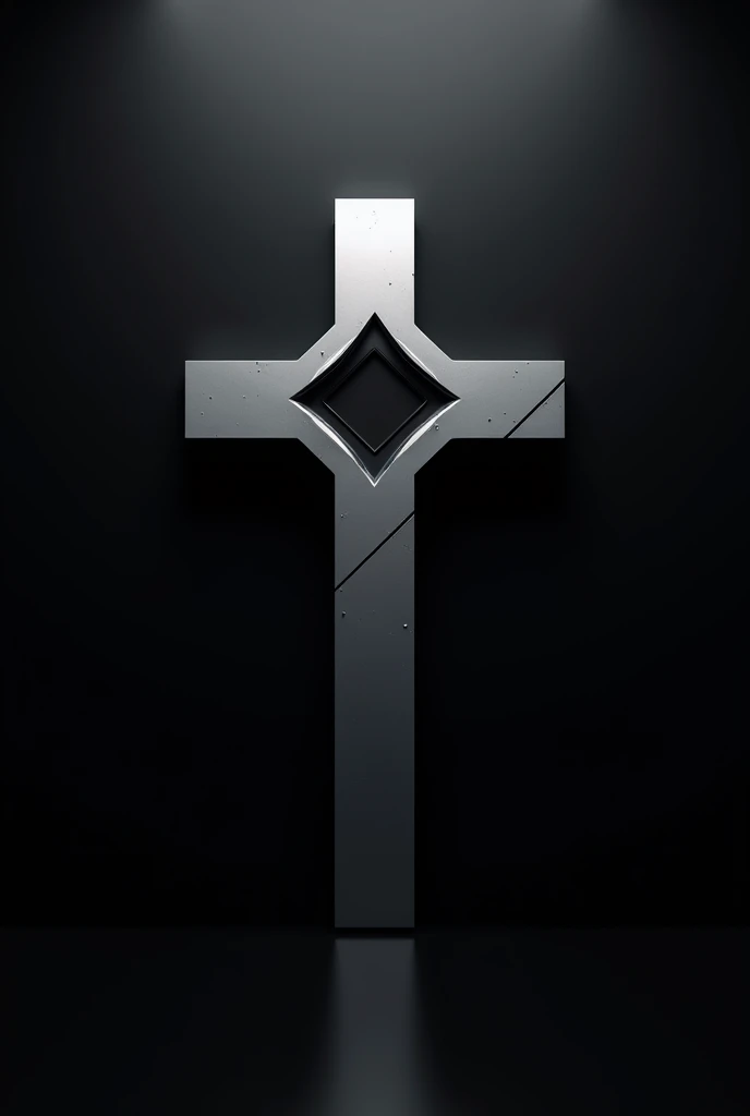 Super modern cross with black background