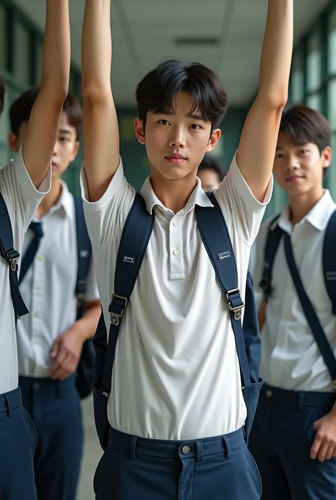 asian senior high school boys armpits hair