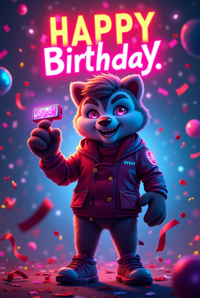 msi gaming birthday party card