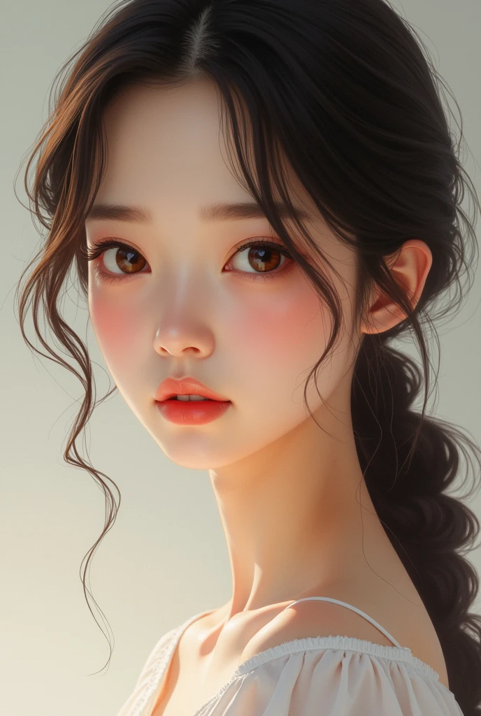 18-year-old Japanese girl,Brown eyes,pretty,Lovely,too cute and adored by everyone in the world