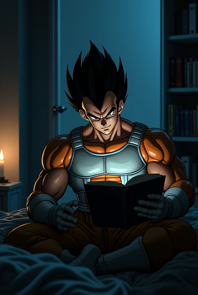 Vegeta, in his room reading a book. Suddenly, they knock on the door. 