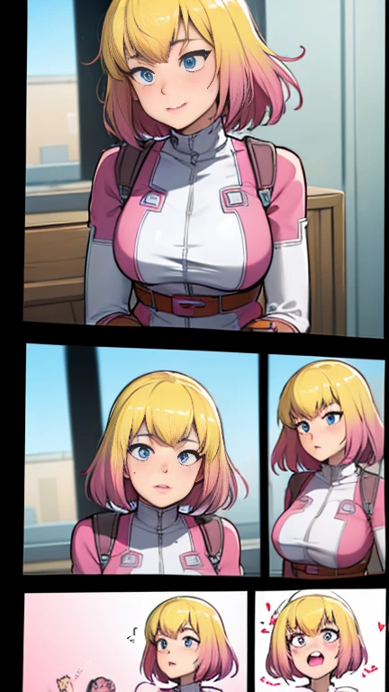 1 Beautiful Girl, Sayla Mass, Blonde Bob Cut, (Earth Federation Army Uniform:1.4), (The uniform is pink and white:1.7), Sayla Mass=15-year-old girl, (blush), masterpiece, highest quality, High resolution, (With a 30-year-old mafia man, penis:1.4), Perfect limbs, (Mating press:1.2), sexual intercourse, ((((penis enters vagina)))), From the back, (Beautiful crotch), Spread your legs, Beautiful vagina depiction, ((Binding, Put your arms behind your back:1.4)), ((Restrained by rope)), A beautiful girl has sexual intercourse with a man in the doggy style position