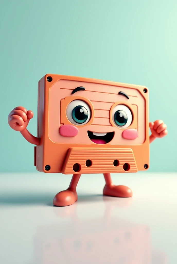 A smiling cassette tape