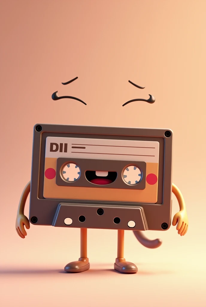 A smiling cassette tape