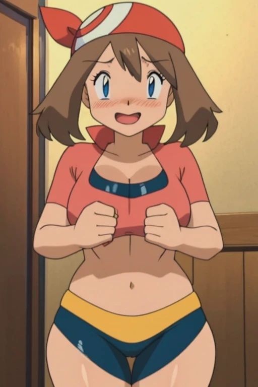 大きなchest, chest, Tongue out, whole body,Thighs,accurate, Light blush, 大きな胸, 