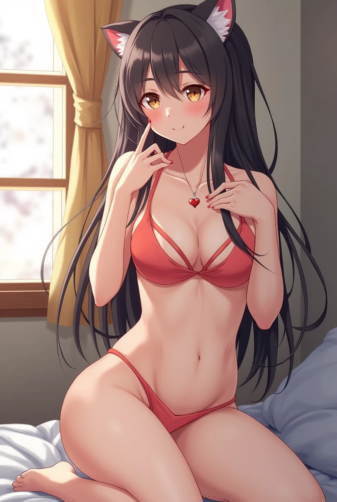 Adult anime cat girl naked masterbating.