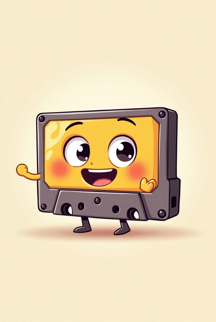 A smiling cassette tape 