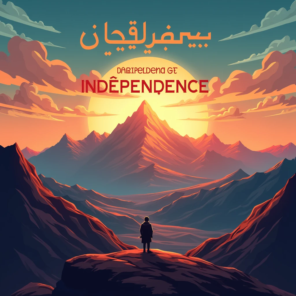 Independence day poster with safeer al madina written on top as company name, no peoples, no writtings except safeer al madina