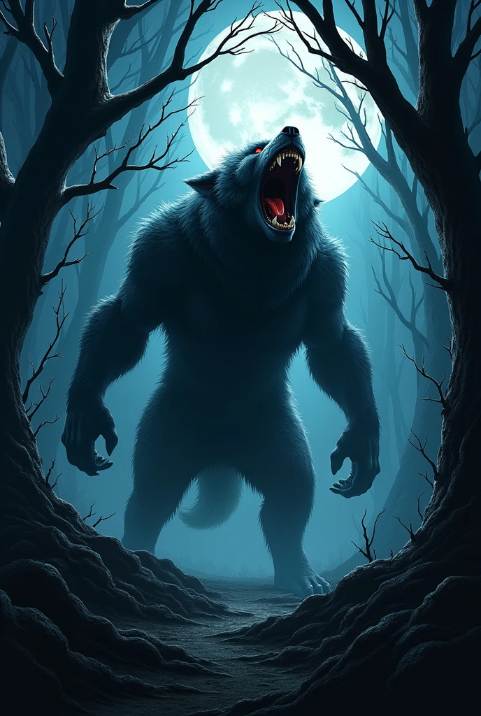 There's a werewolf in the forest at midnight. And loudly "I SEE YOU EDA" He's shouting