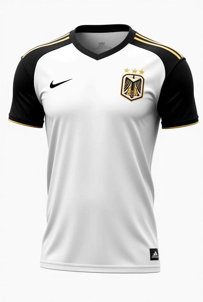 Camisa de fútbol de la selección Egipto 
Blanco 
Negro 
Dorado 

