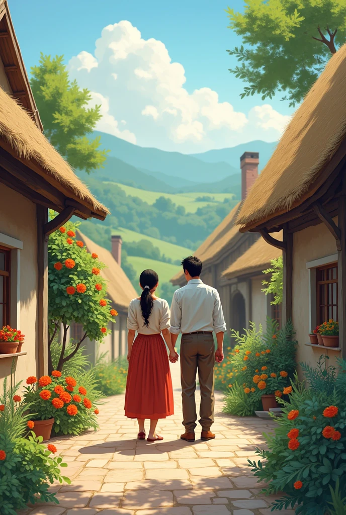 Maya lives with her husband in a beautiful village.