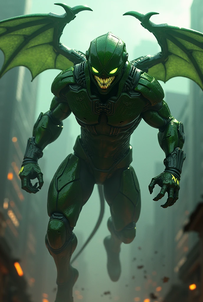 real image, Dragon Ball Movie, cell character, black spots all over the body, dung beetle wings