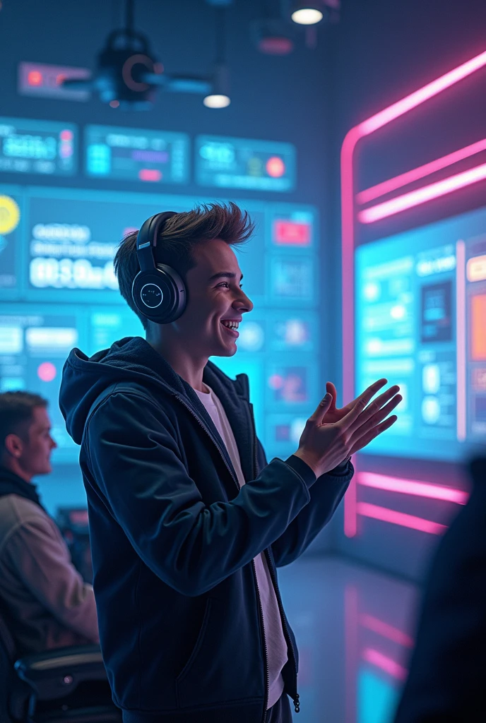 Create a futuristic photo with the phrase "tips to win more gifts in live"