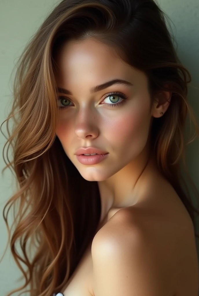 white girl, brunette with green eyes and very beautiful and sexy



