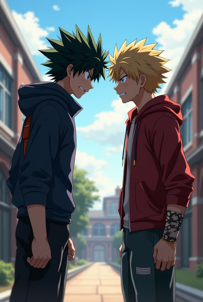 Angry Tamaki Amajiki looking at Shoto Todoroki
My Hero Academia