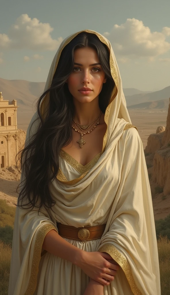 Virgin Mary, Beautiful ancient Israeli woman, whole body